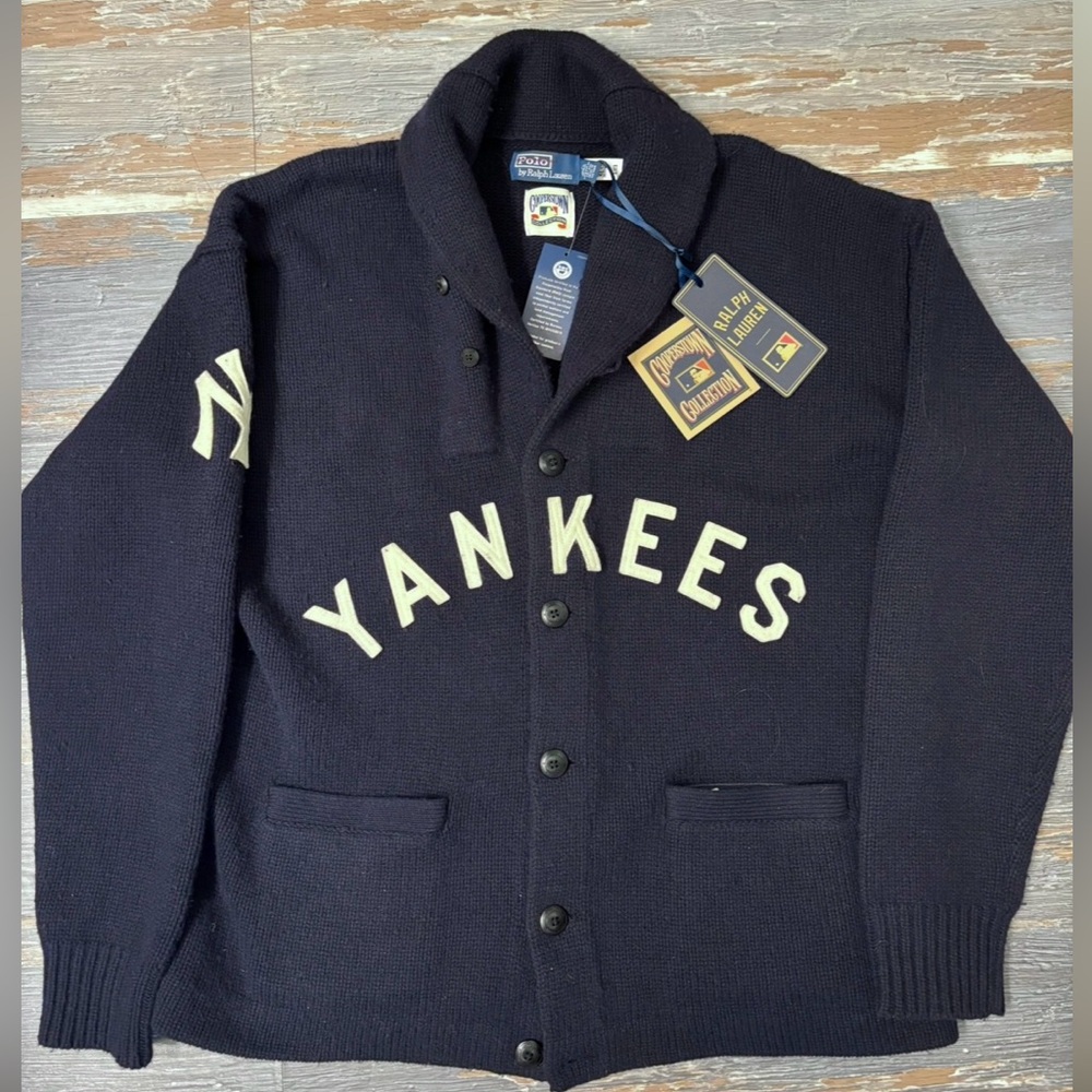 Polo Ralph Lauren New York Yankees MLB Wool Sweater Cardigan NWT